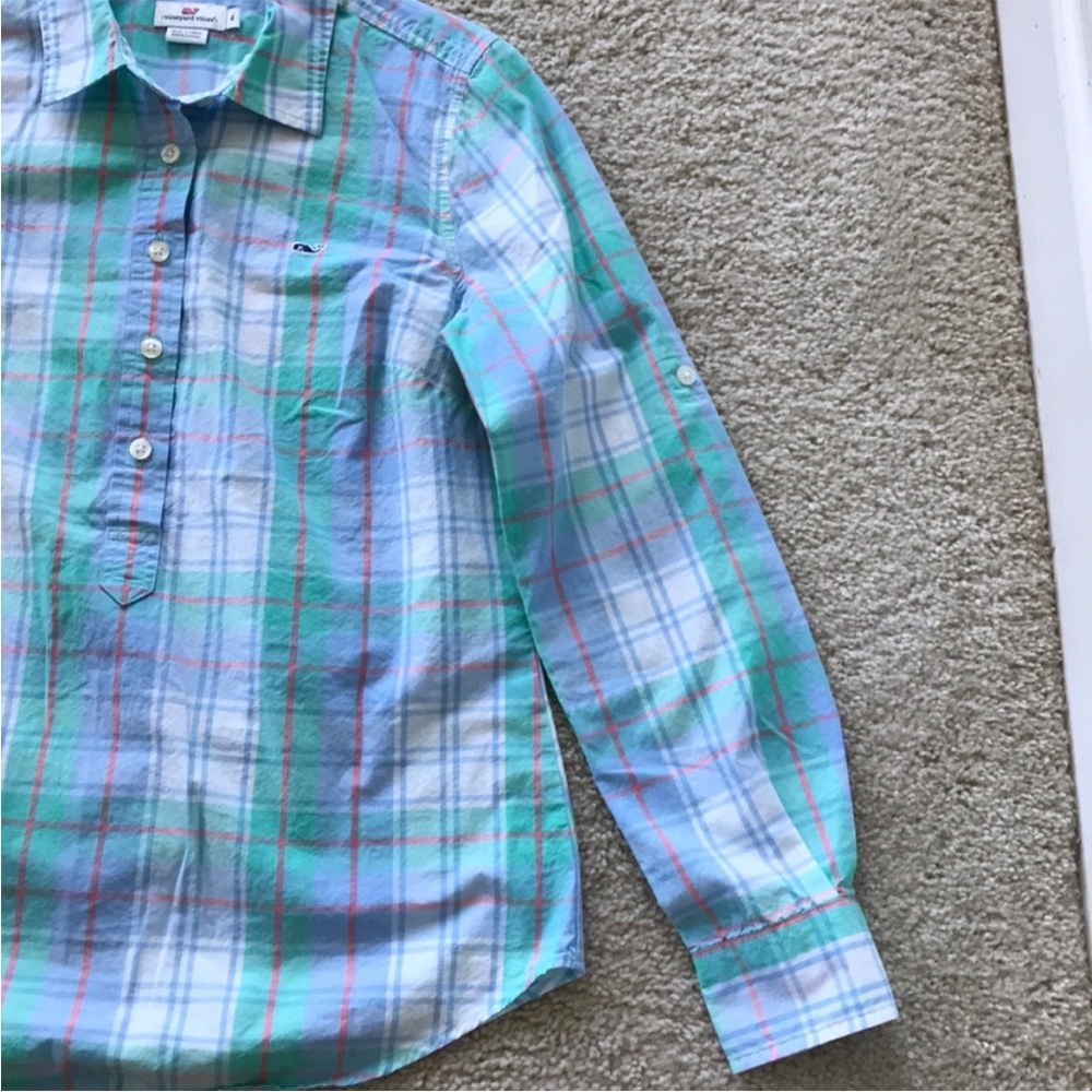 Vineyard Vines Plaid Popover Shirt - Picture 4 of 6